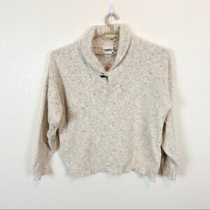 Fisherman Sweater Northern Reflections Vintage Professor Cream Fleck sz Large